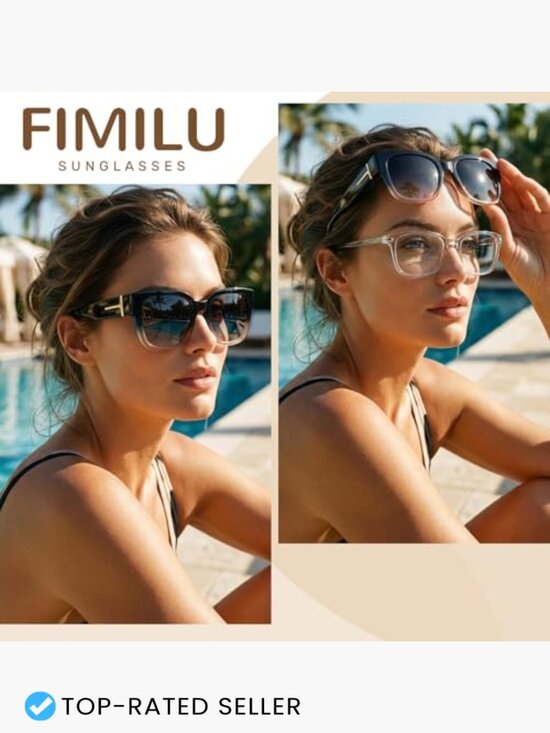 Oversized Fit Over Sunglasses for Women Polarized UV Protection 2 Pack main image 7